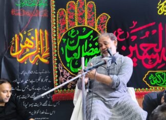 मशहूर शायर शारिब लखनवी के दौलत कदे में हुआ मसालमा वा मजलिस