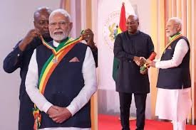 प्रधानमंत्री मोदी को घाना का सर्वोच्च सम्मान