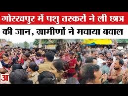 गोरखपुर में मवेशी तस्करों पर छापे में छात्र की मौत